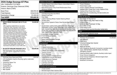 2026 Dodge Durango GT Plus