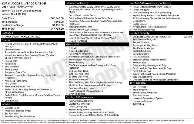 2019 Dodge Durango Citadel
