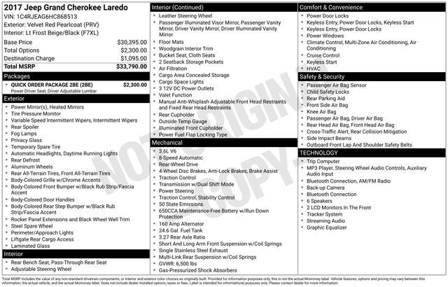 2017 Jeep Grand Cherokee Laredo