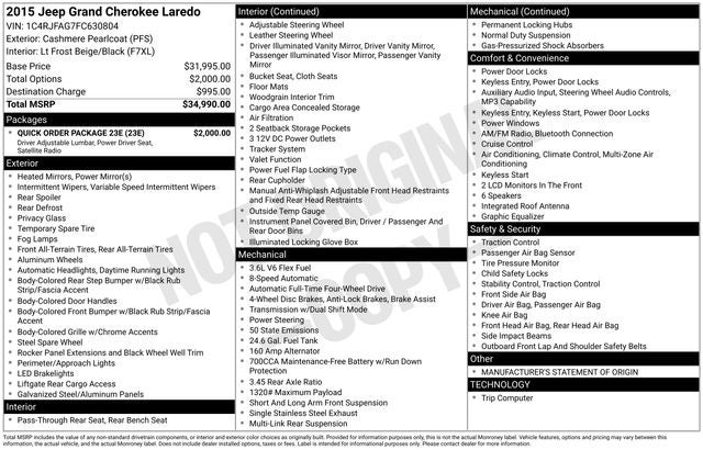2015 Jeep Grand Cherokee Laredo