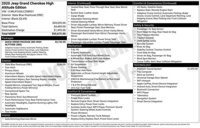 2020 Jeep Grand Cherokee High Altitude