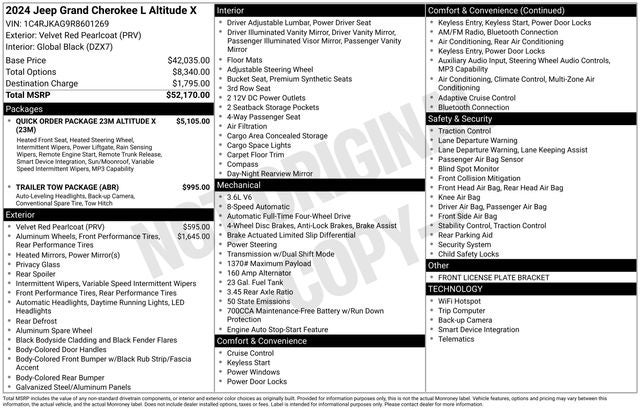 2024 Jeep Grand Cherokee L Altitude X
