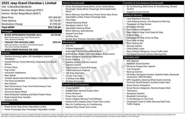 2025 Jeep Grand Cherokee L Limited