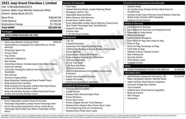 2022 Jeep Grand Cherokee L Limited