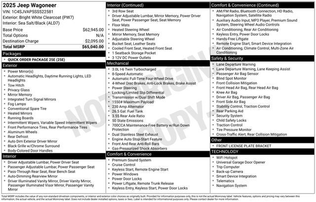 2025 Jeep Wagoneer BASE
