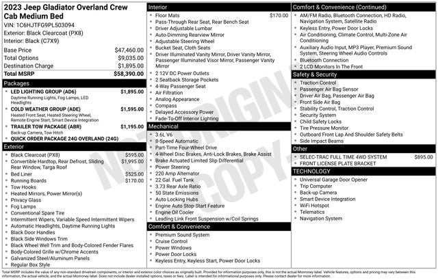 2023 Jeep Gladiator Overland
