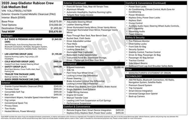 2020 Jeep Gladiator Rubicon
