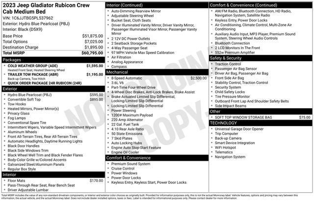 2023 Jeep Gladiator Rubicon