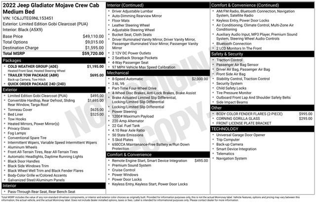 2022 Jeep Gladiator Mojave