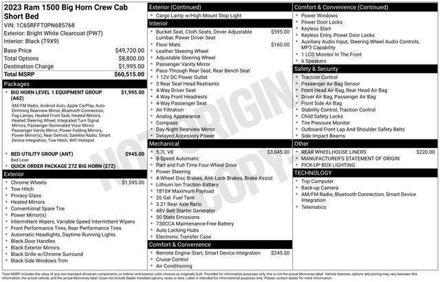 2023 RAM 1500 Big Horn/Lone Star
