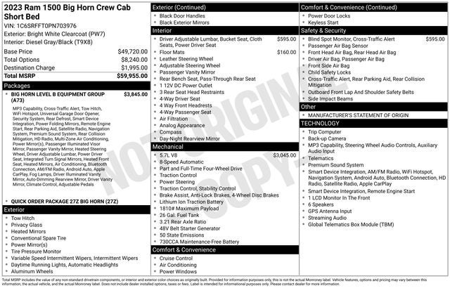 2023 RAM 1500 Big Horn/Lone Star