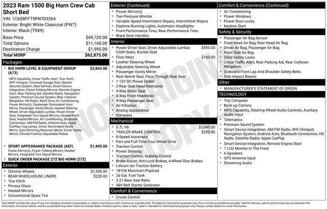 2023 RAM 1500 Big Horn/Lone Star