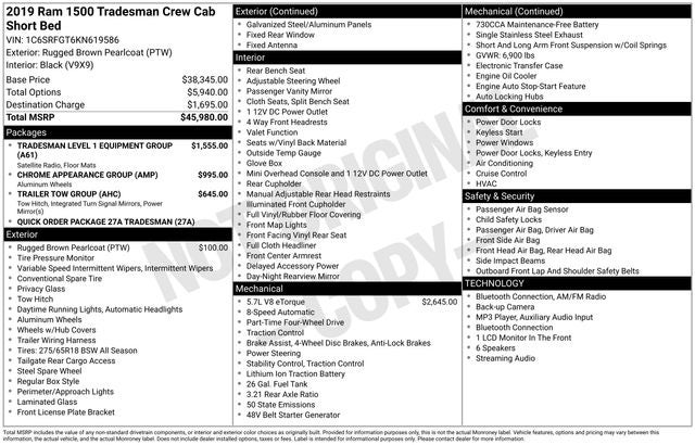 2019 RAM 1500 Tradesman