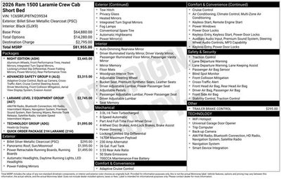 2026 RAM 1500 Laramie