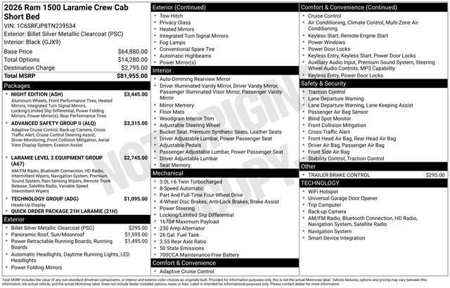 2026 RAM 1500 Laramie