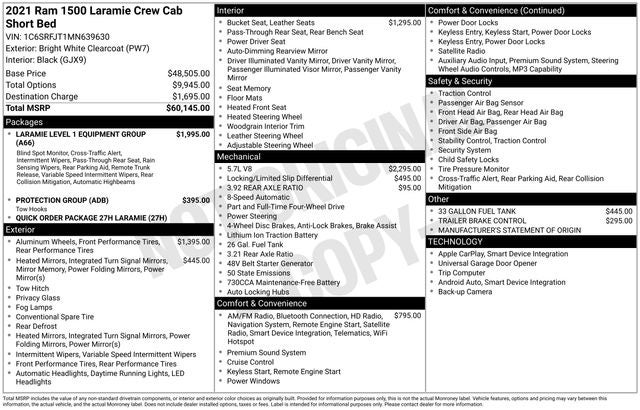 2021 RAM 1500 Laramie