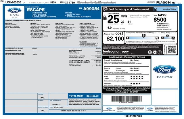 2015 Ford Escape S