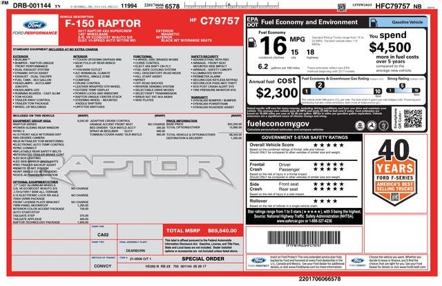 2017 Ford F-150 Raptor