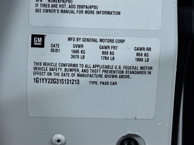 2001 Chevrolet Corvette Base
