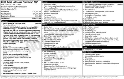 2013 Buick LaCrosse Premium I Group