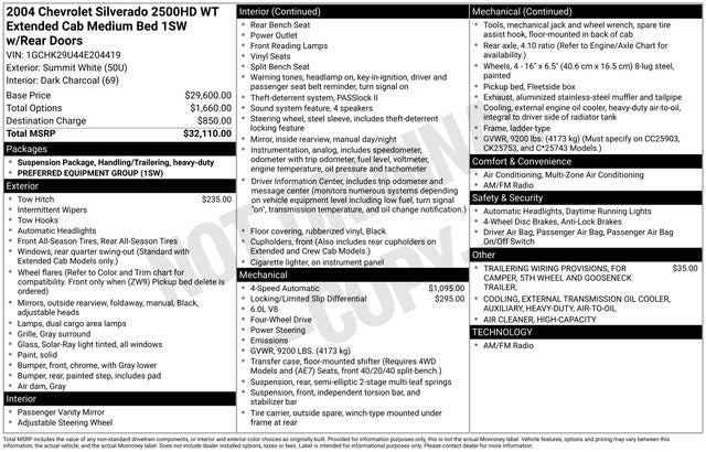 2004 Chevrolet Silverado 2500HD Work Truck