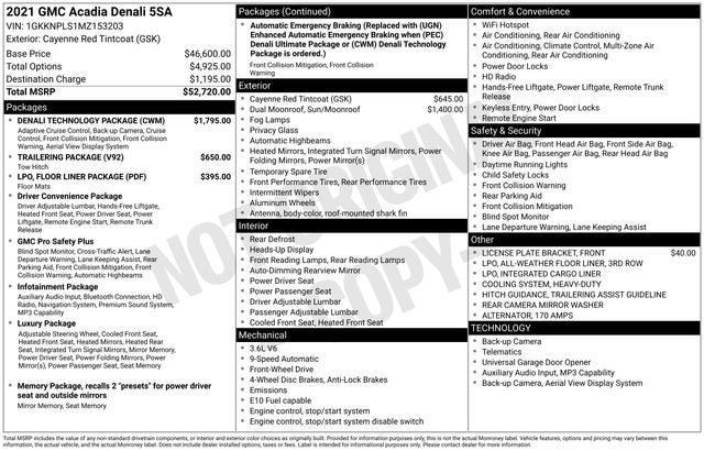 2021 GMC Acadia Denali
