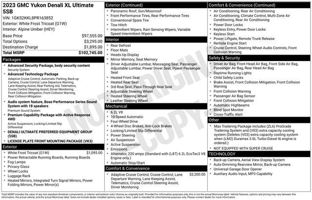 2023 GMC Yukon XL Denali Ultimate