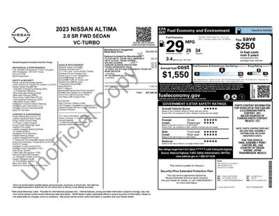 2023 Nissan Altima 2.0 SR