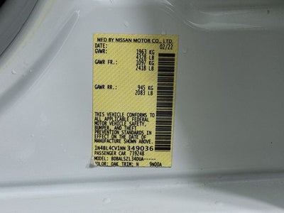 2022 Nissan Altima 2.5 SR
