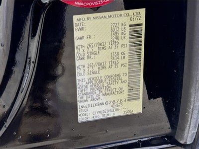 2022 Nissan Frontier PRO-4X