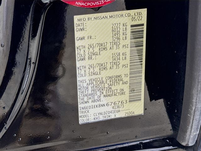 2022 Nissan Frontier PRO-4X