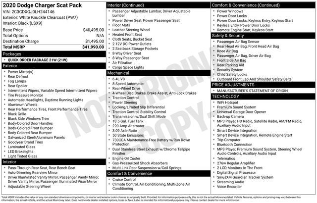 2020 Dodge Charger R/T Scat Pack