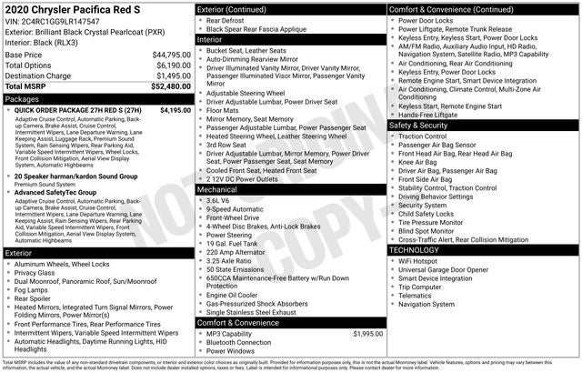 2020 Chrysler Pacifica Limited