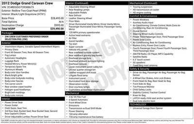 2012 Dodge Grand Caravan Crew