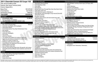 2011 Chevrolet Camaro SS 1SS