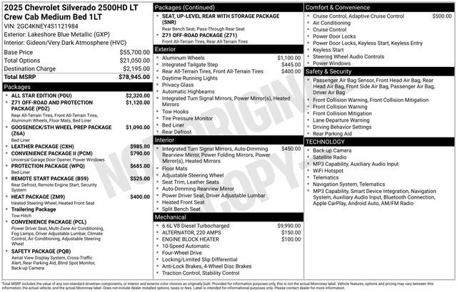 2025 Chevrolet Silverado 2500HD LT