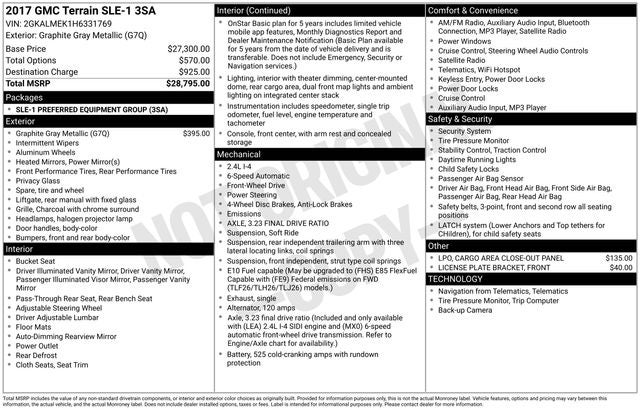 2017 GMC Terrain SLE-1