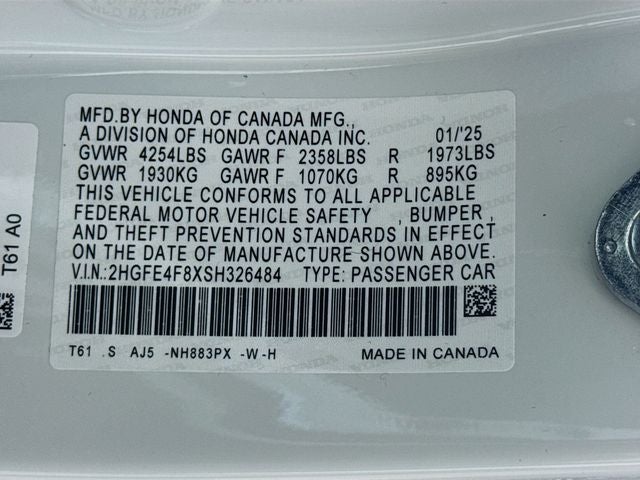 2025 Honda Civic Hybrid Sport Touring