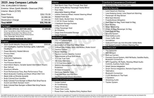 2025 Jeep Compass Latitude