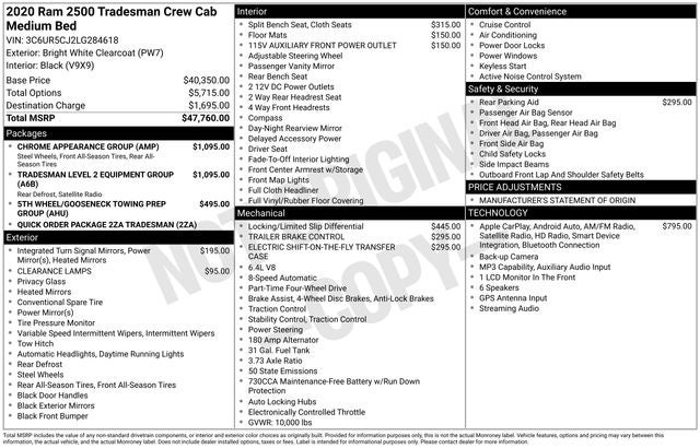2020 RAM 2500 Tradesman