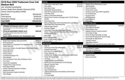 2018 RAM 2500 Tradesman