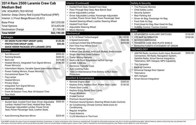 2014 RAM 2500 Laramie