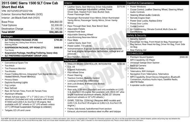 2015 GMC Sierra 1500 SLT