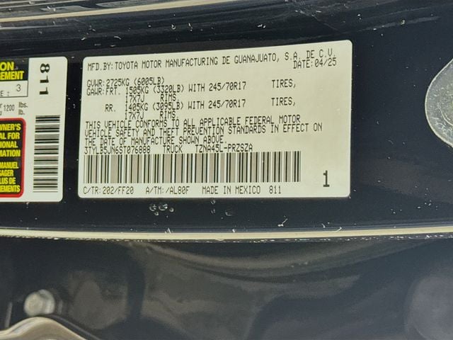 2025 Toyota Tacoma SR5