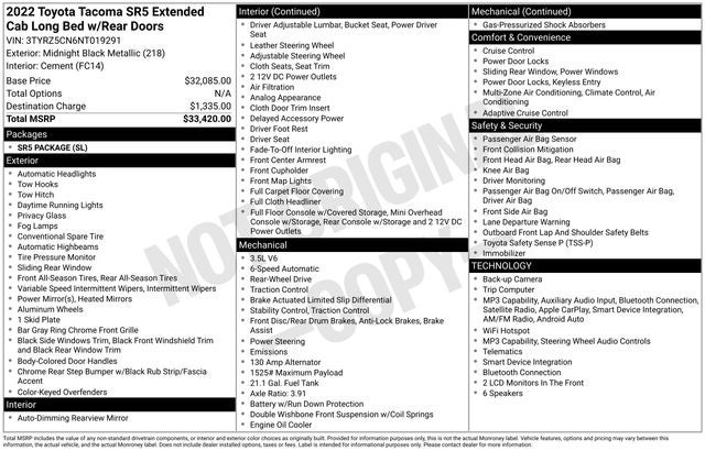 2022 Toyota Tacoma SR5 V6