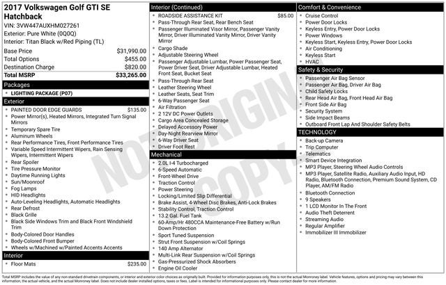 2017 Volkswagen Golf GTI Base
