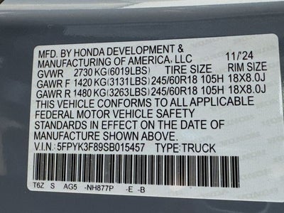 2025 Honda Ridgeline Black Edition