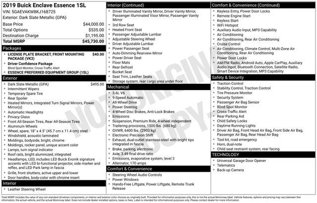 2019 Buick Enclave Essence