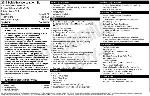 2015 Buick Enclave Leather Group