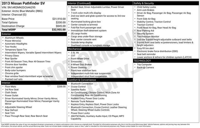 2013 Nissan Pathfinder SV